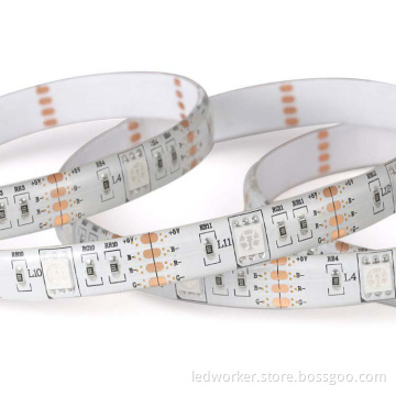 USB Rechargeable Battery-Powered SMD5050 Flexible RGB LED Strip Light 18650 Battery Operated LED Tape